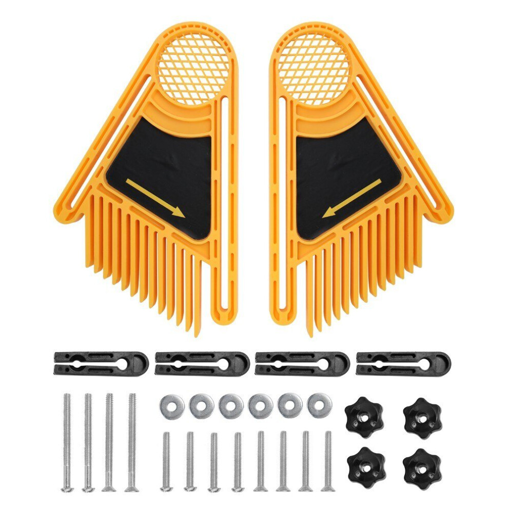 (Yellow) 2pcs Reverse Engraving Machine Feather Boards with Parts and Accessories