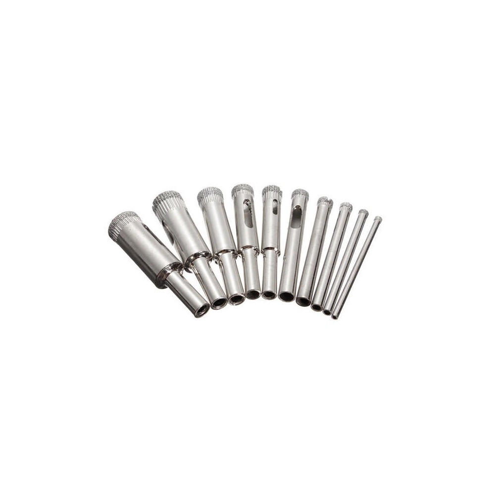 10Pcs Diamond Hole Saw Drill Bit Set 3Mm-13Mm Tile Ceramic Glass Porcelain Marble 6112211918365