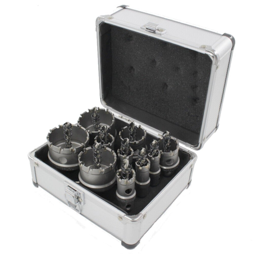 (10Pcs Ordinary Hole Saw) 6Pcs 16-65Mm Tct Hole Saw Cutter Titanium Coated Drill Bit For Stainless Steel Alloy 6112211912622