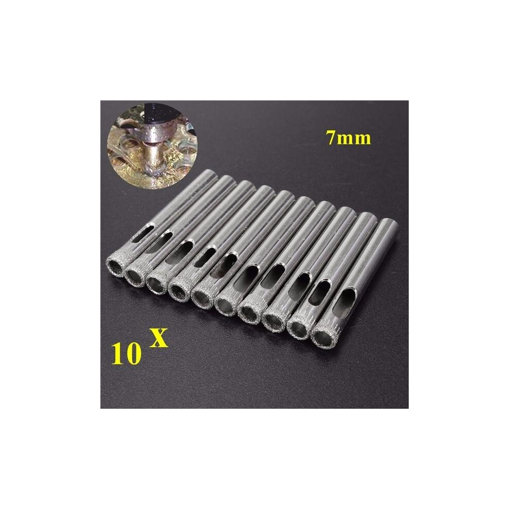 10pcs 7mm Diamond Hole Saw Drill Bits for Glass Ceramic Marble