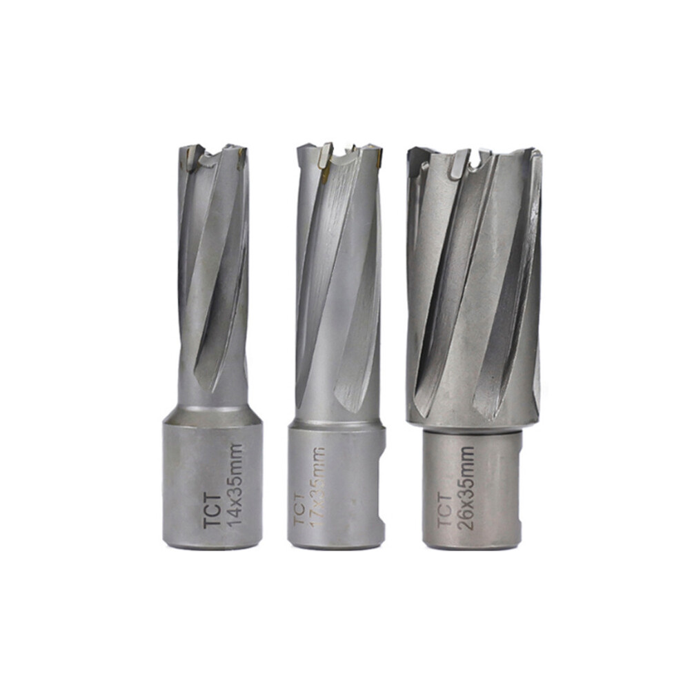 (17mm) TCT Annular Cutter 13/14/16/17/18/26/32mm Carbide Tip Magnetic Drill Bit Weldon Shank Hollow Core Hole Saw Cutter