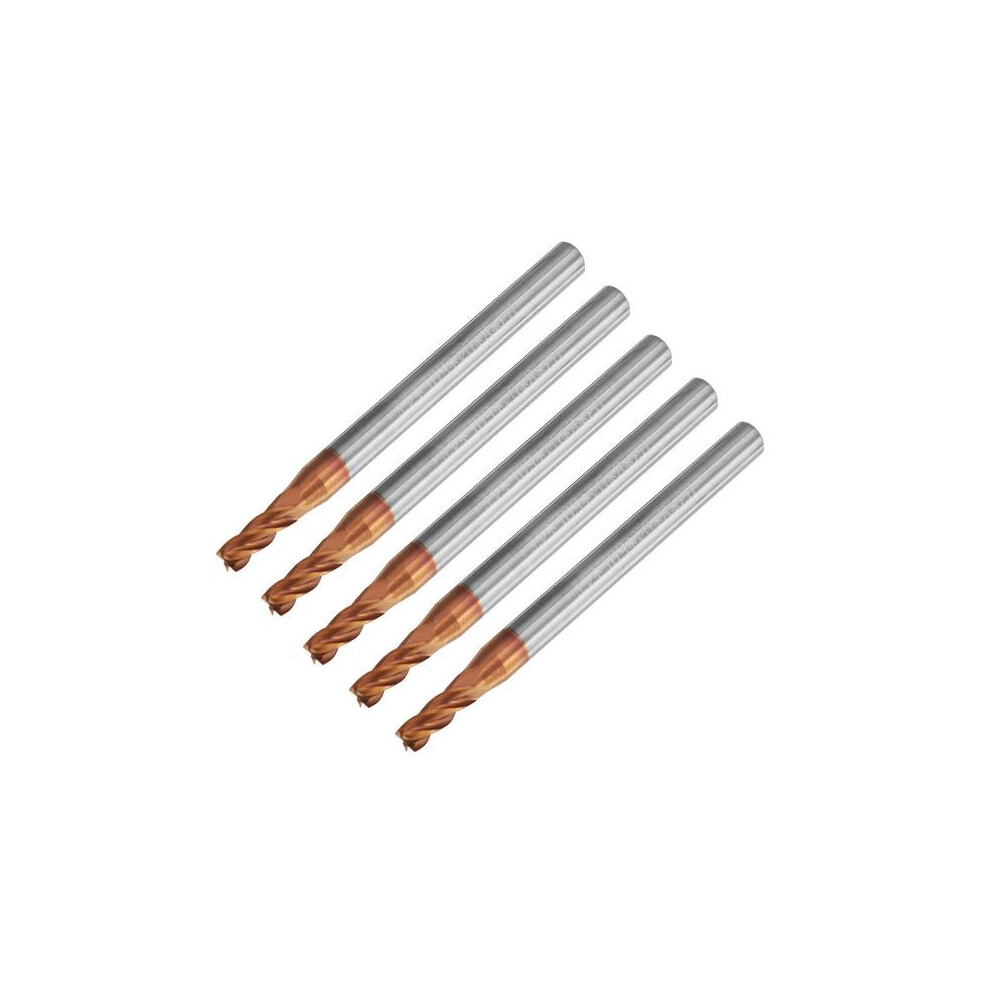 5Pcs 3Mm 4 Flutes Tungsten Carbide End Mill Cutter Hrc55 Altin Coating End Mill Cutter 6112211916064