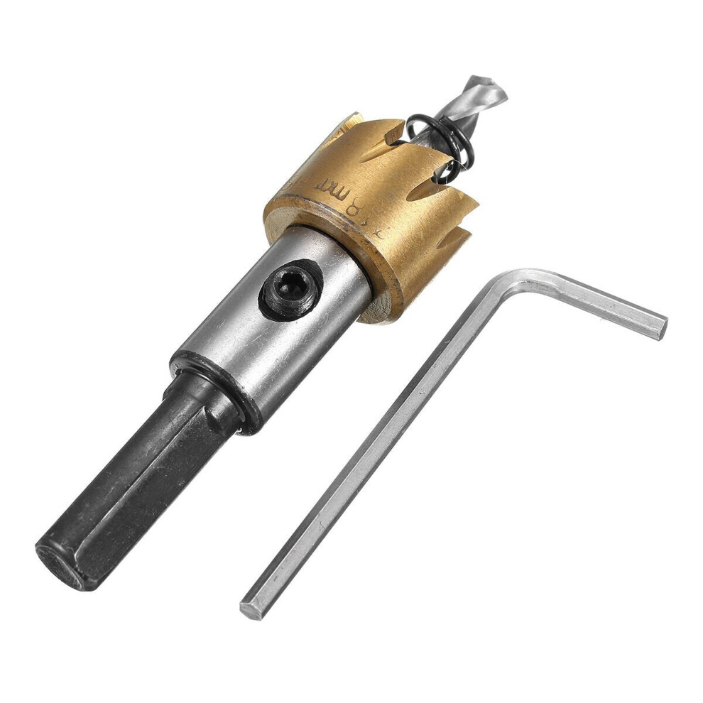 (18Mm) 12-18Mm Hss Titanium Coated Hole Sawtooth Saw Cutter Drill Bit 12/14/16/18Mm 6112211941554