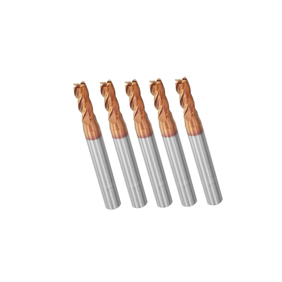 5Pcs 5Mm 4 Flutes Tungsten Carbide End Mill Cutter Hrc55 Altin Coating End Mill Cutter 3654659270658
