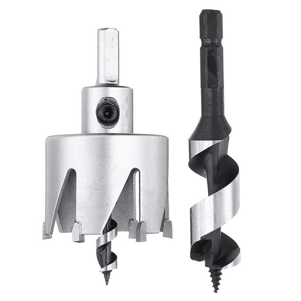 (B-Silver) Hole Saw Drill Bit Round Four/Six Tooth Cemented Carbide Lock Cutter