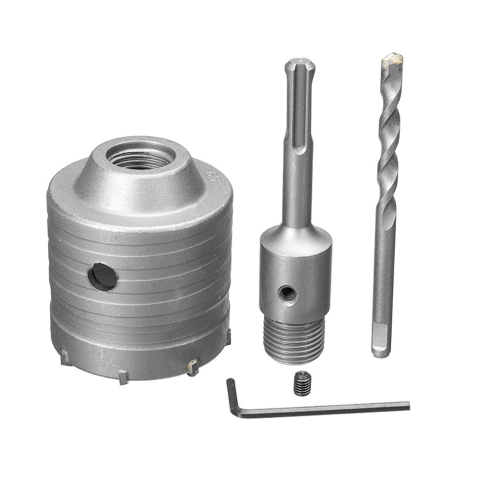 Photos - Diamond Core Bit / Milling Cutter GreenZech  65MM Concrete Cement Wall Hole Saw Cutter Drill Bit 110MM/200MM/350MM SDS Shank Rod Wrench Tool Kit (110mm)