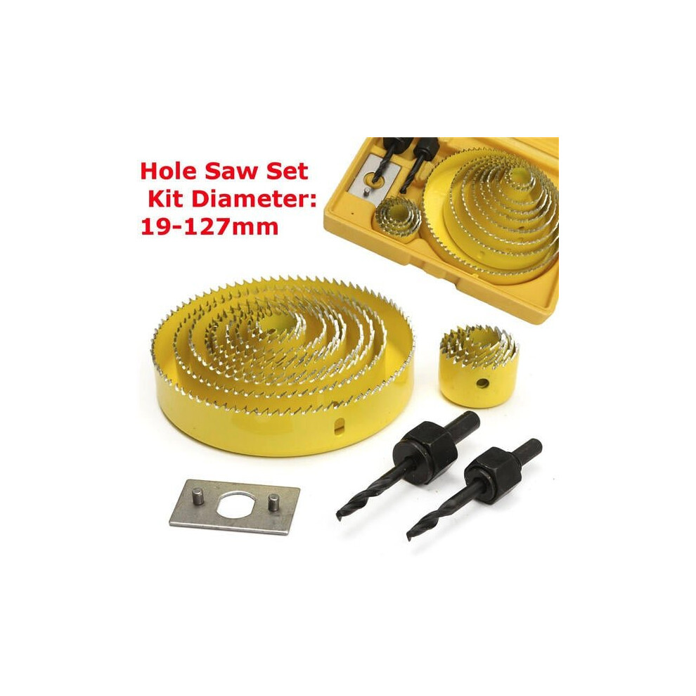 16pcs Hole Saw Cutting Set With Hex Wrench 19-127mm Kit