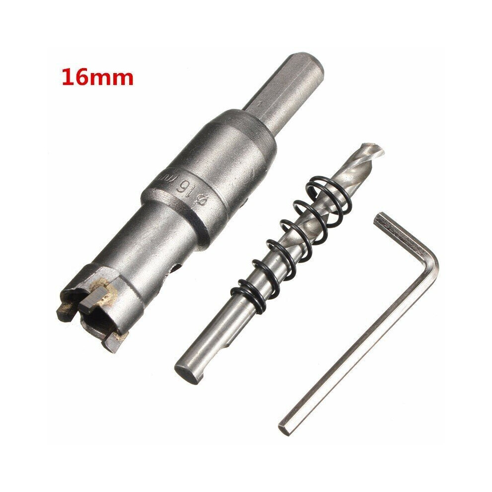 (16mm) 15mm - 24mm Carbide Tip Metal Cutter Hole Saw with Wrench/ Twist Drill Bit