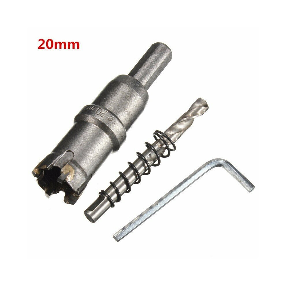 (20mm) 15mm - 24mm Carbide Tip Metal Cutter Hole Saw with Wrench/ Twist Drill Bit