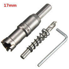 (17mm) 15mm - 24mm Carbide Tip Metal Cutter Hole Saw with Wrench/ Twist Drill Bit