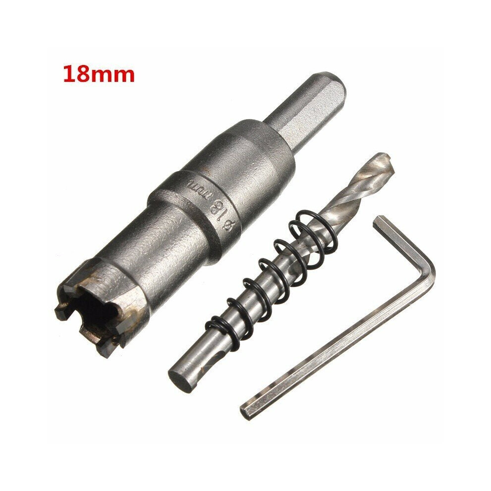 (18mm) 15mm - 24mm Carbide Tip Metal Cutter Hole Saw with Wrench/ Twist Drill Bit