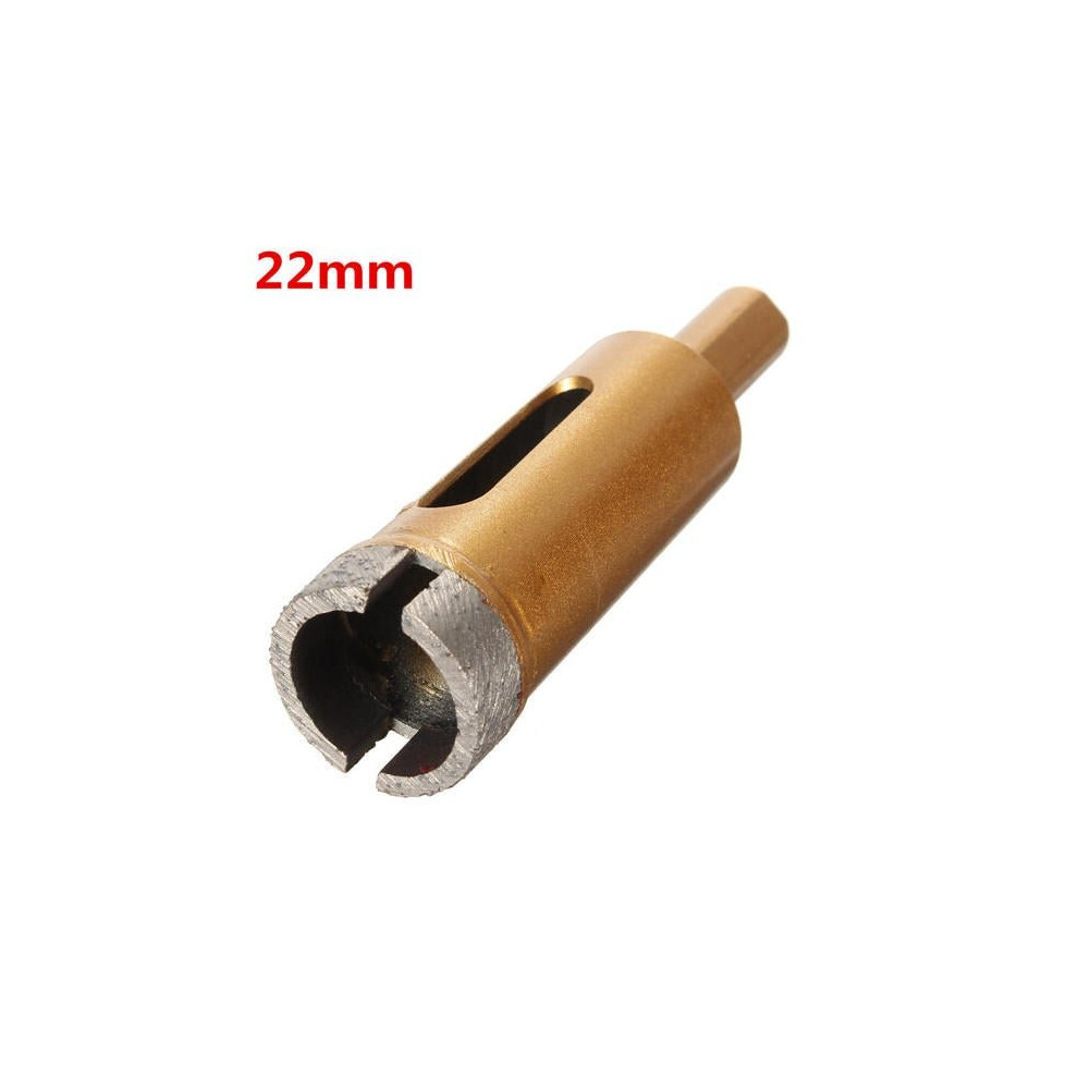 (22mm) 6mm-25mm Hole Saw Cutter Drill Bit for Marble Granite Tile Ceramic Glass