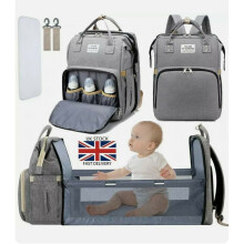 Multi-Function Baby Diaper Backpack Folding Bed Nappy Mom Changing Bag