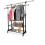 Heavy Duty Clothes Rail with Wheels, Adjustable Double Garment Rack 4