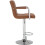 2X Brown PU Leather Bar Stools UK Rest Kitchen Breakfeast Chairs Best 4