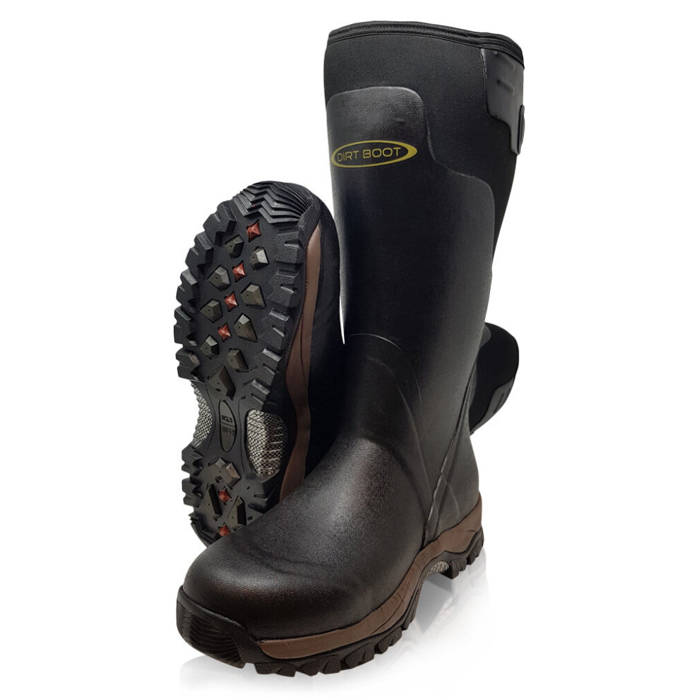 (UK 13 EU(47)) Dirt Boot Neoprene Wellington Muck Boots Pro-Sport Adjustable Gusset Tall Wellies