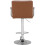 2X Brown PU Leather Bar Stools UK Rest Kitchen Breakfeast Chairs Best 5