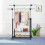 Heavy Duty Clothes Rail with Wheels, Adjustable Double Garment Rack 2