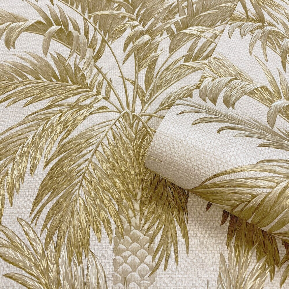 Belgravia Decor Palm Tree Gold Wallpaper GB9003