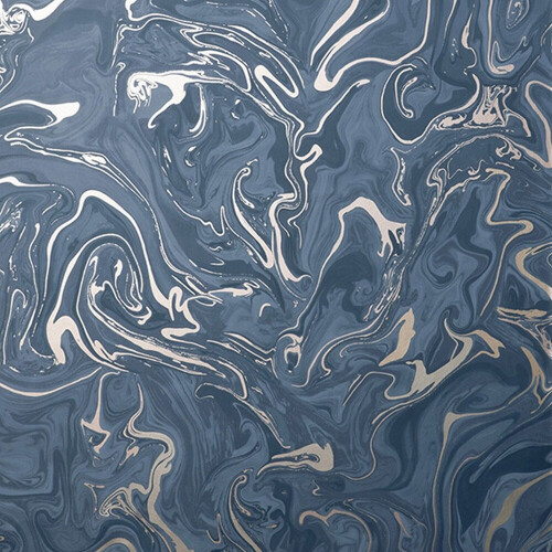 Fine Decor Fine Decor Marble Navy Blue Wallpaper FD43055