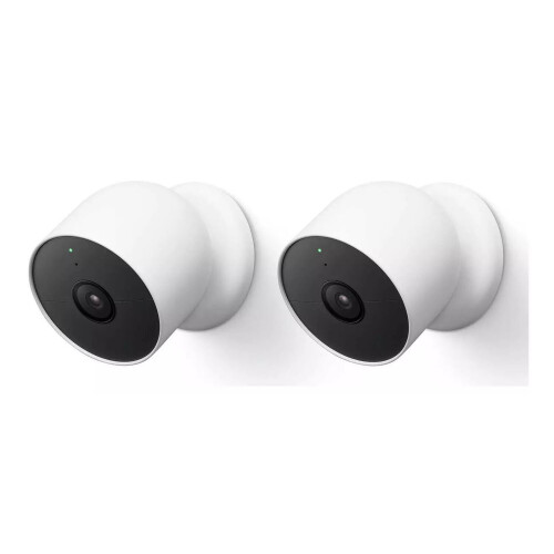 Google GOOGLE Nest Cam Indoor & Outdoor Smart Security Camera Battery- 2 Pack