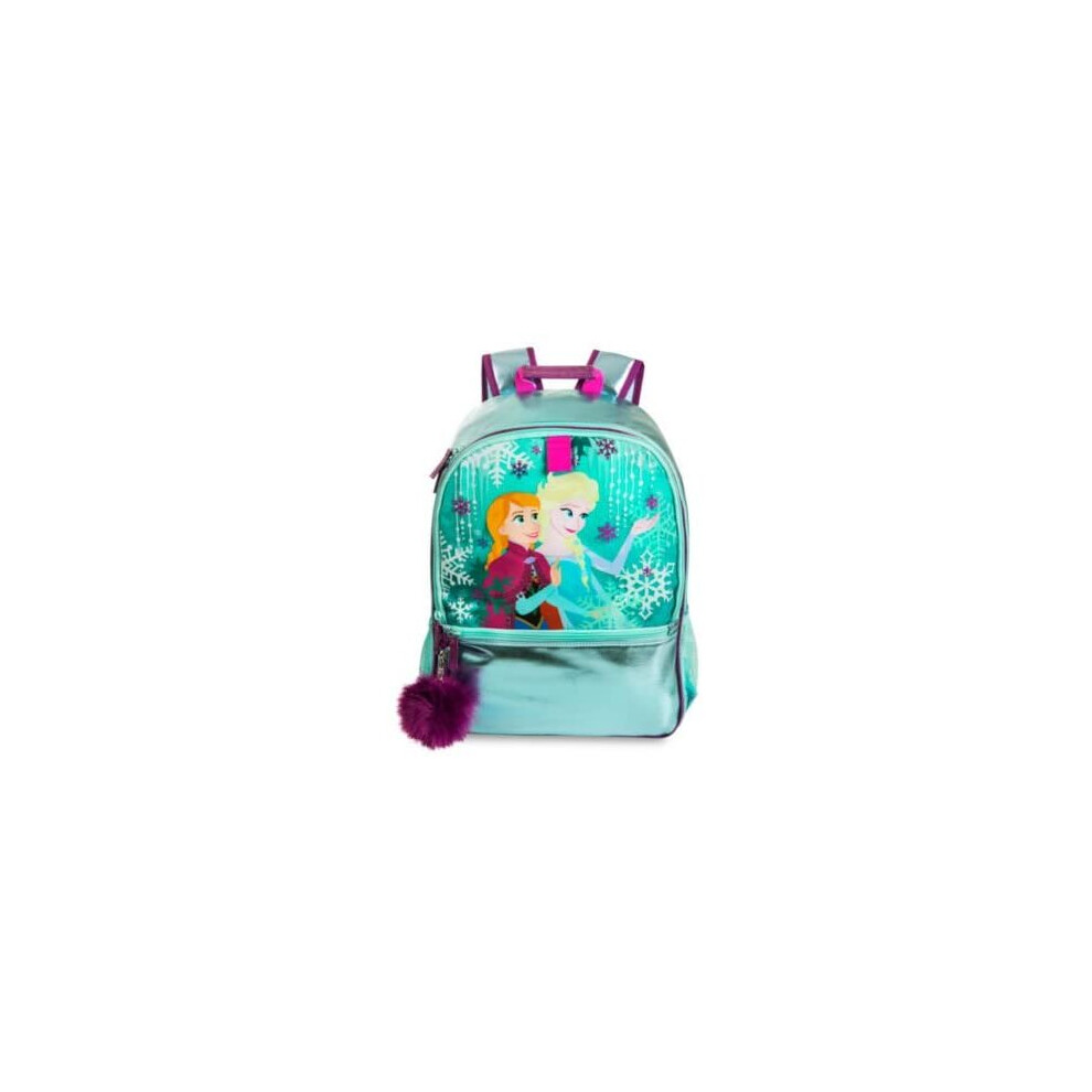 Disney Frozen Backpack With Features Gorgeous Artwork Of Anna And Elsa Blue