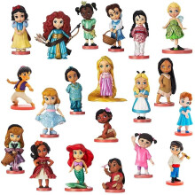 Disney Animators' Collection Mega Figure Set- 20 pieces with Display