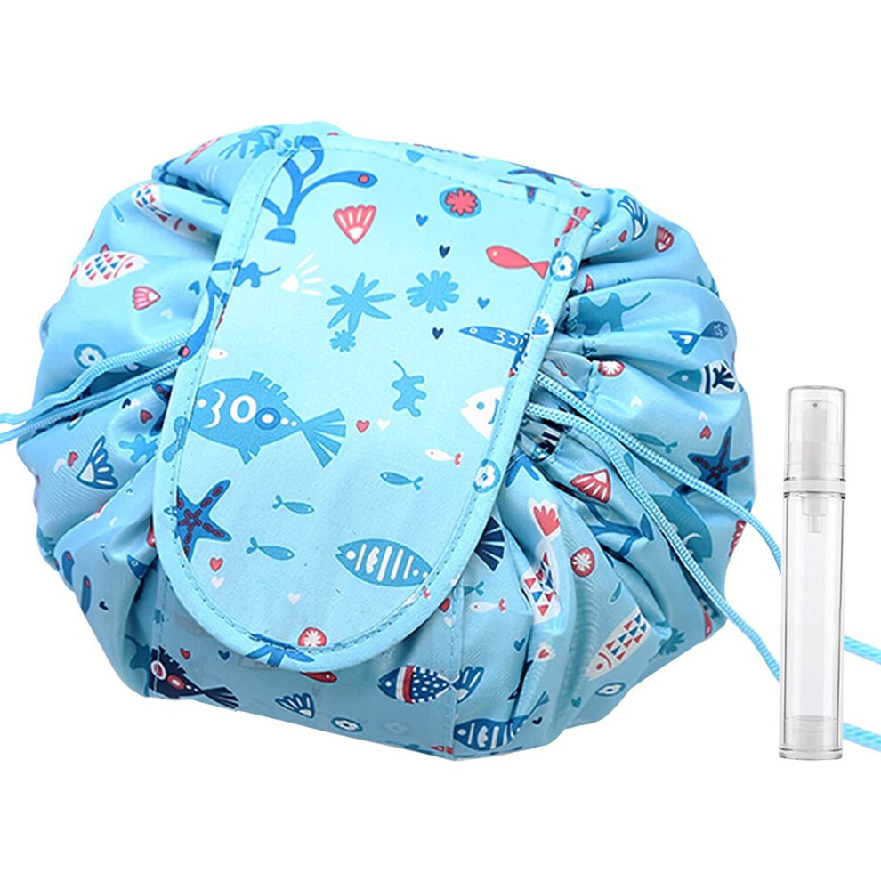 Medolika Lazy Drawstring Make Bag Travel Cosmetic Bag Pouch Large Capacity Portable Cosmetic Bag Makeup Pouch Storage Organiser For...