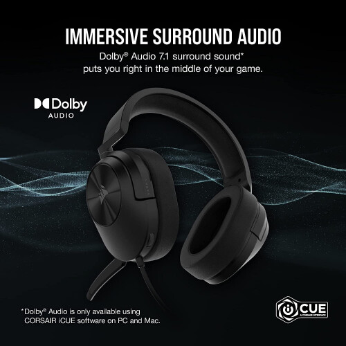 Corsair CORSAIR HS55 Surround Carbon Gaming Headset med ledning 1