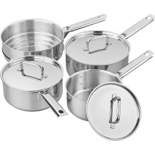 Tala Performance 3 Piece Stainless Steel Cookware Set with Free Multi Steamer. 16, 18 and 20cm saucepans with Stainless Steel...