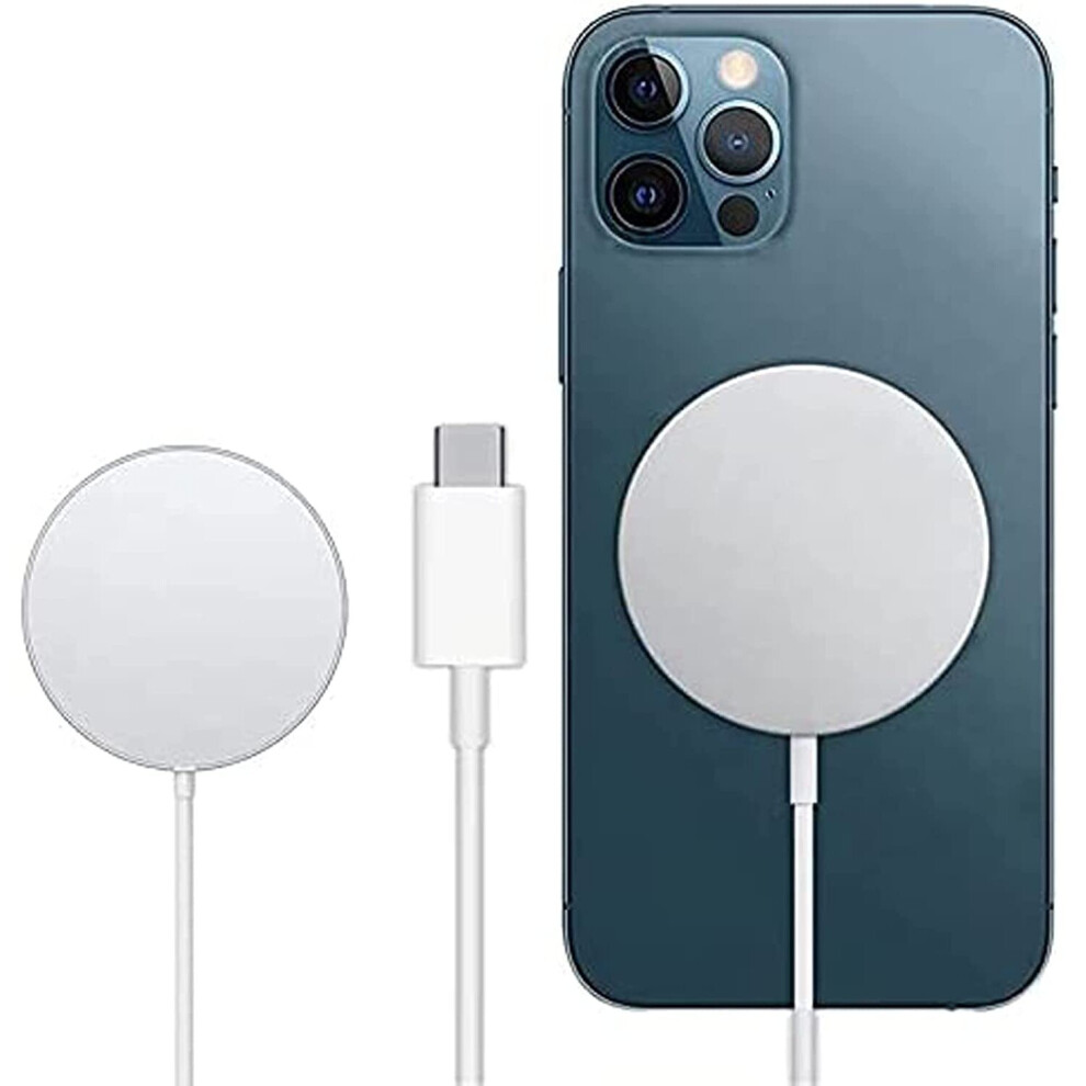Magnetic Wireless Charger Compatible for MagSafe Charger Fast Charging with 3.3ft USB Type-C to USB-C Charging Cable Compatible...