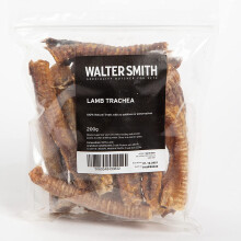 Walter Smith Natural Lamb Trachea 200g – 100% Natural Dog Treat – No Artificial Colours or Preservatives – Natural Dog Chew