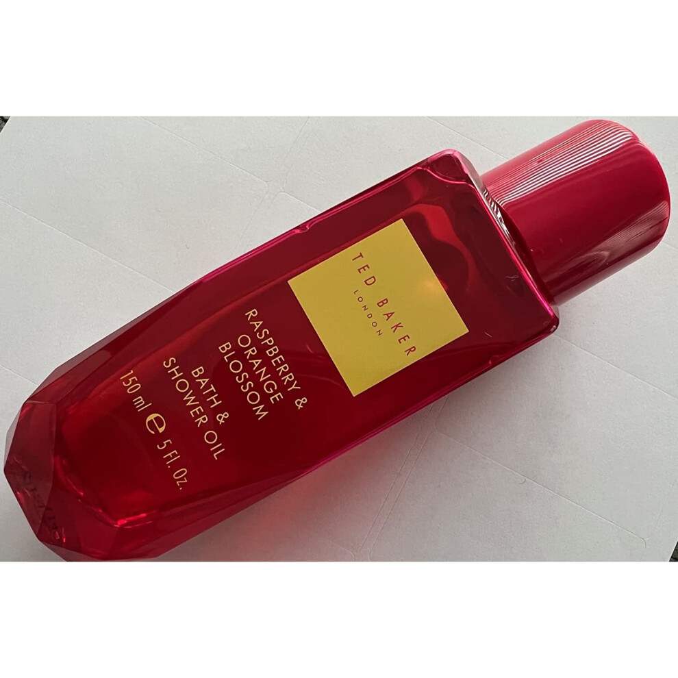 Kmi-Brands Ted Baker Raspberry And Blossom Bath And Shower Oil 150Ml - No Box Orange