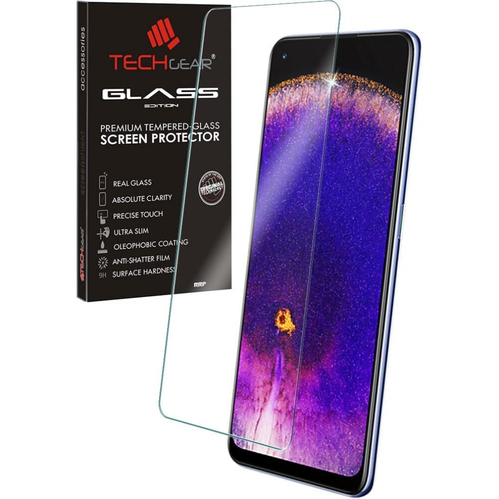 Techgear Glass Edition For Oppo Find X5 Lite 5G, Tempered Glass Screen Protector Cover [2.5D Round Edge] [9H Hardness] [Crystal...