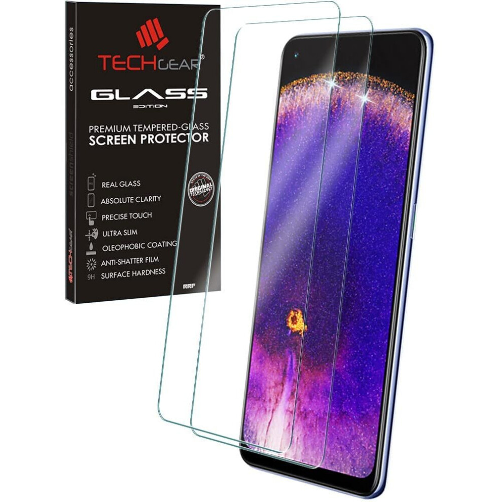Techgear 2 Pack Of Glass Edition For Oppo Find X5 Lite 5G, Tempered Glass Screen Protectors Cover [2.5D Round Edge] [9H... 5056284456199