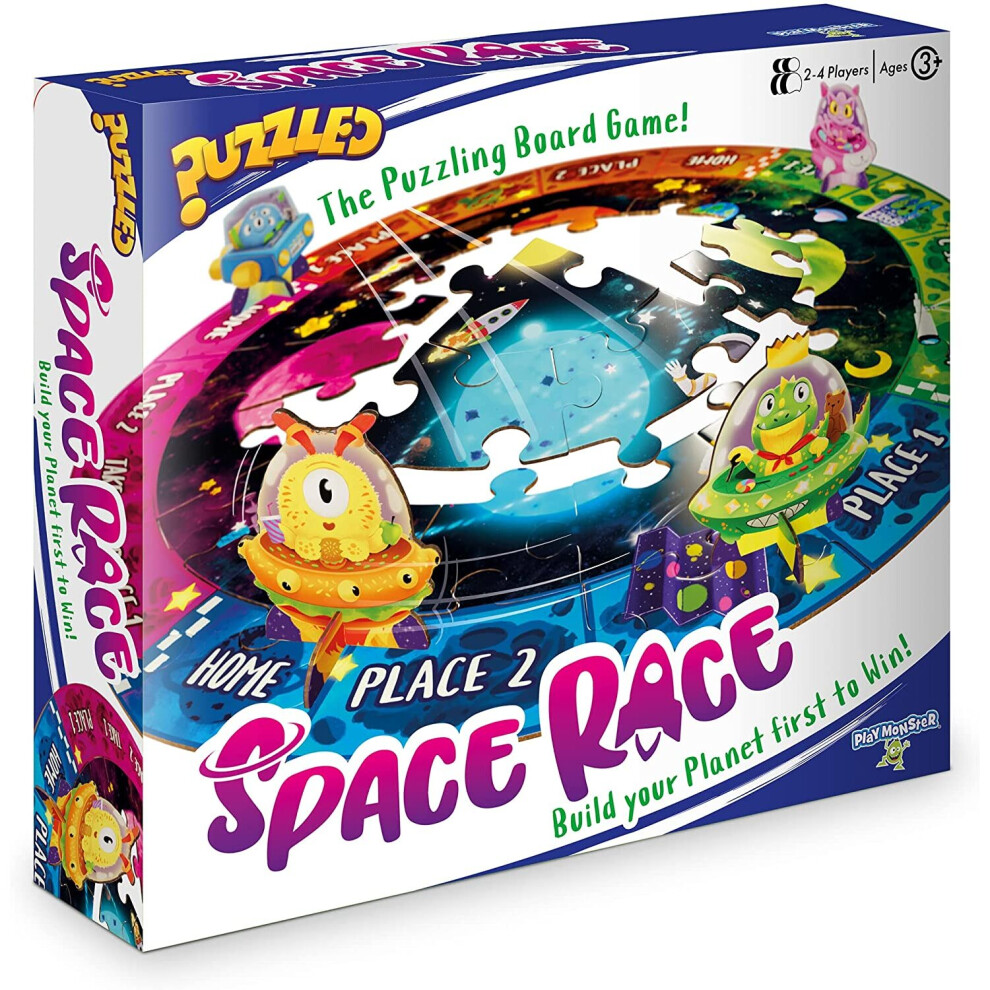 Playmonster Games GY202 Puzzled Space Race Game, Multi, One Size