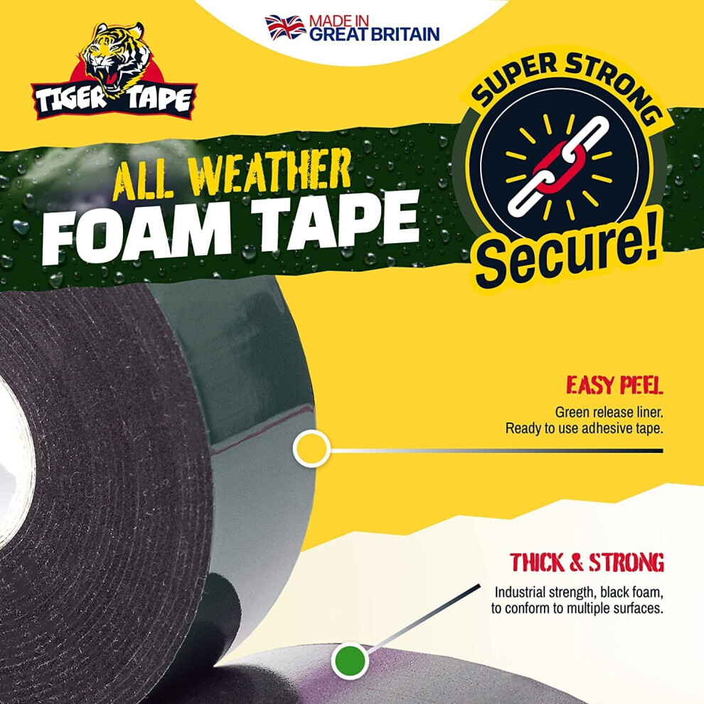 Tiger Tape. Number Plate Tape for Cars. Waterproof Mounting