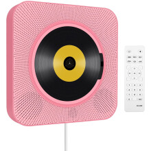 Portable Wall Mounted Bluetooth CD Player: USB Music CD Player with IR Remote Control Built-in HiFi Speaker FM Radio Disc...