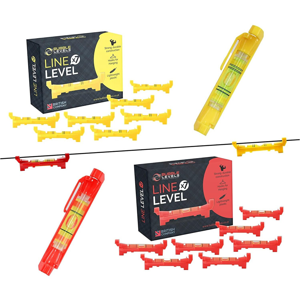 7 Pcs Hanging Bubble Line Level For Building Trades, Engineering, Surveying, Metalworking And Other Equipment Measure (Red) 5070000239712