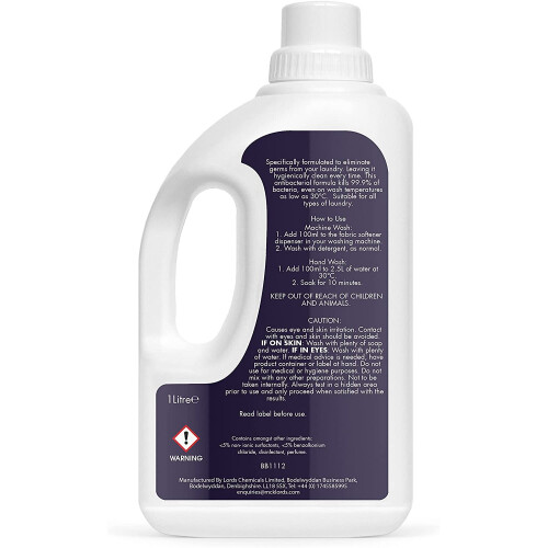British Basics - Anti-Bacterial Laundry Sanitiser Cleanser Liquid Additive 1 Litre 1