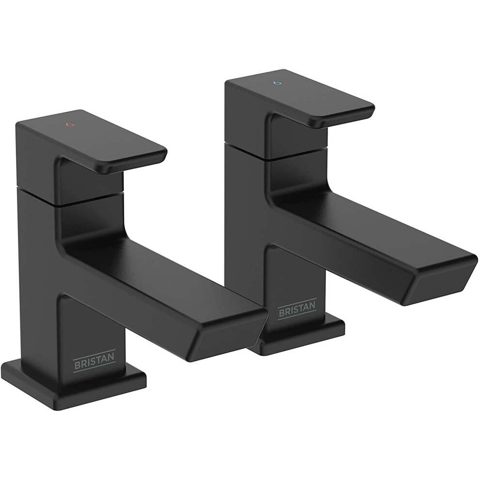 Bristan Cobalt Basin Pillar Taps Black (COB 1/2 BLK)
