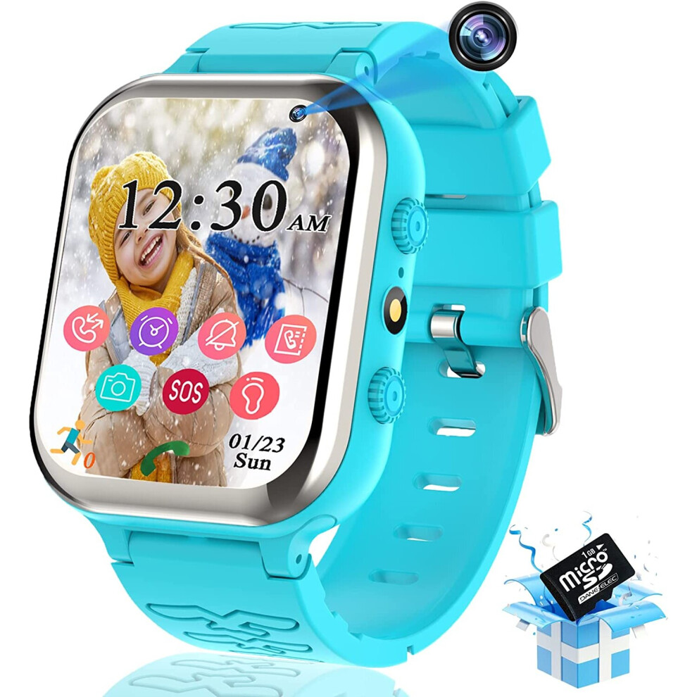 Kids Smart Watch for Boys Girls Smart Watch Phone for Kids, Kids Smart Watch Call with Pedometer SOS Music Camera Alarm Clock...