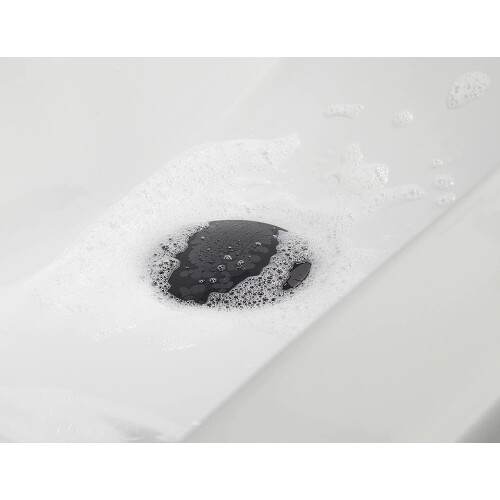 Bristan Bristan W BASIN04 BLK Round Basin Clicker Waste Slotted, Black 2