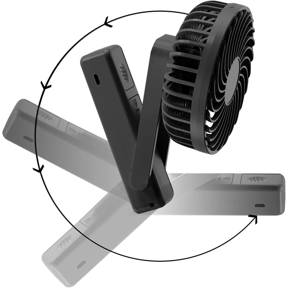 Handheld Fan Portable, Usb Mini Hand Fan Silent, Small Desk Fan Folding, Rechargeable Hand Held Fan Long Last 12h Working ,...