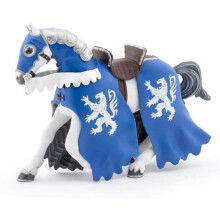 Papo - Figuren Paard van de blauwe leeuwenridder