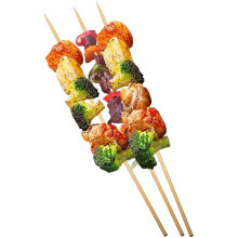 Ram Pack of 300 Wooden Wood Bamboo BBQ Skewers Durable Skewers for Kebabs, Cakes, Chocolate Fountain, Fruit X 300