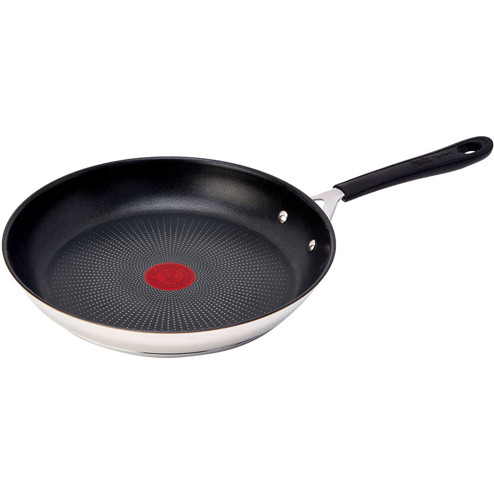Tefal Jamie Oliver Cook's Direct Stainless Steel Frying Pan, 28 Cm E3030644