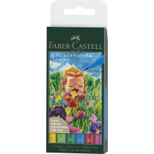 Faber-Castell PITT Artist Brush India Ink Pen, wallet of 6 - Springtime Multi 167177