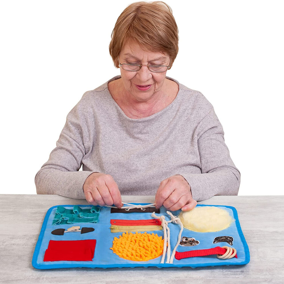 Odoxia Fidget Blanket For Dementia | Calming & Comforting Dementia Activities For Seniors | Dementia Products For Elderly | Dementia...