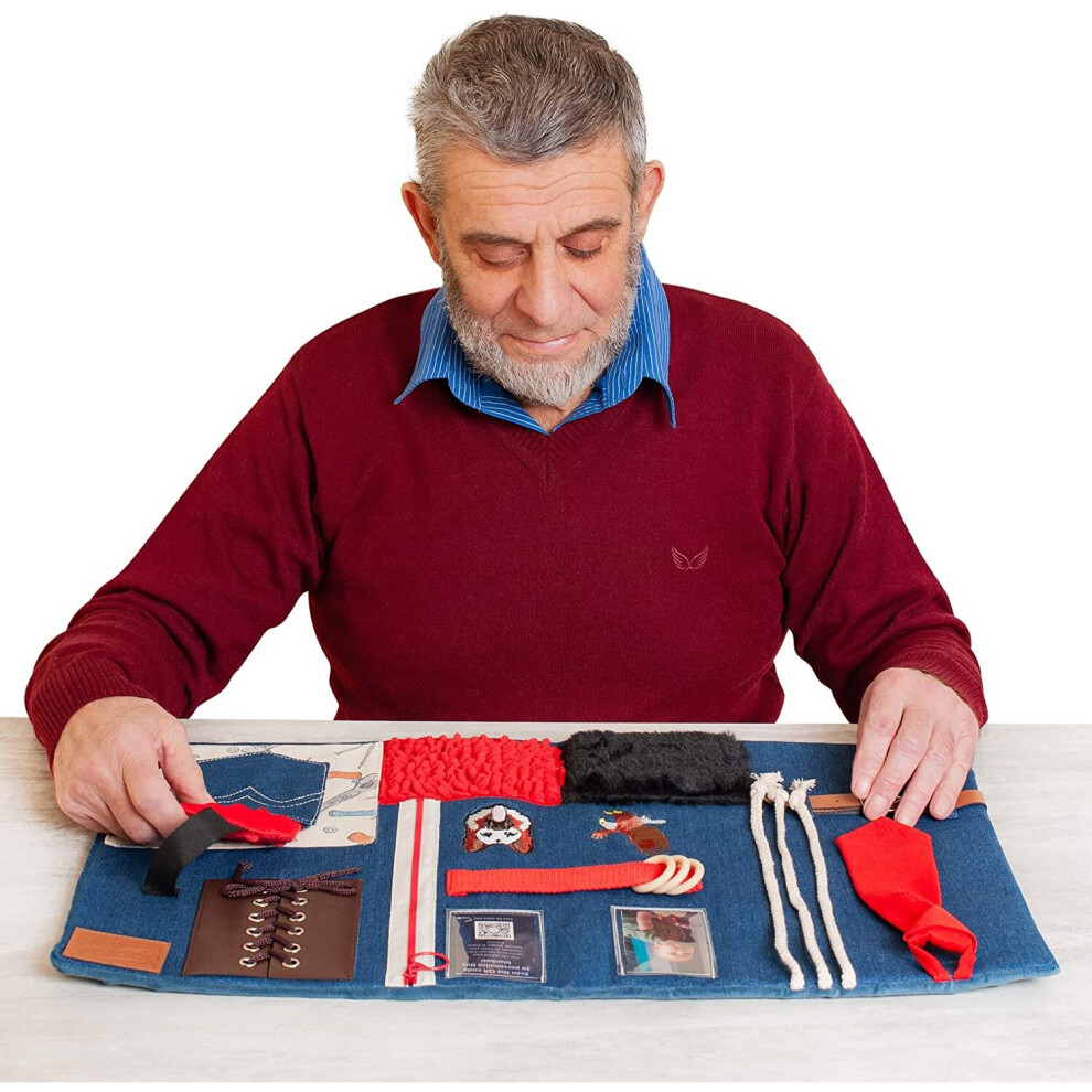 Odoxia Fidget Blanket For Dementia | Calming & Comforting Dementia Activities For Seniors | Dementia Products For Elderly | Dementia...
